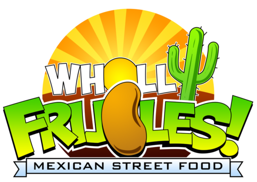 Wholly Frijoles Mexican Street Food logo - with cactus as y and bean as O